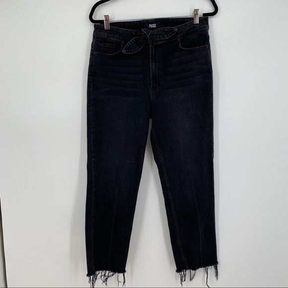 Paige Margot Straight Tie Waist Raw Hem Jeans 31 - Picture 1 of 11